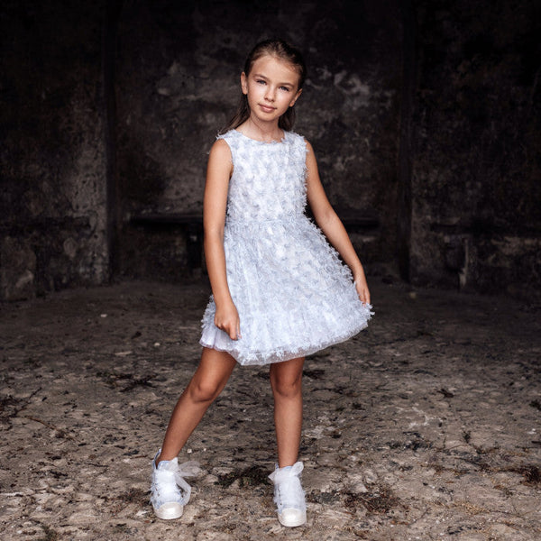 DRESS WITH BLUE BOWS