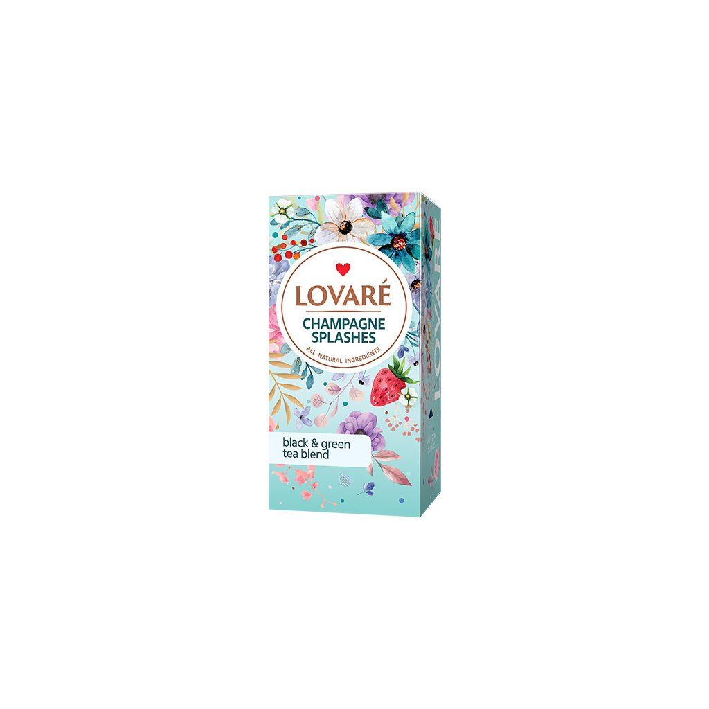 LOVARÉ Champagne Splashes 48g (24 bags, black and green tea)