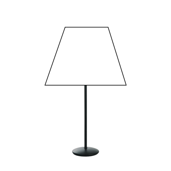 Base Lampada in Metallo Nera - 31 cm con Attacco E27 – Elegante e Robusta