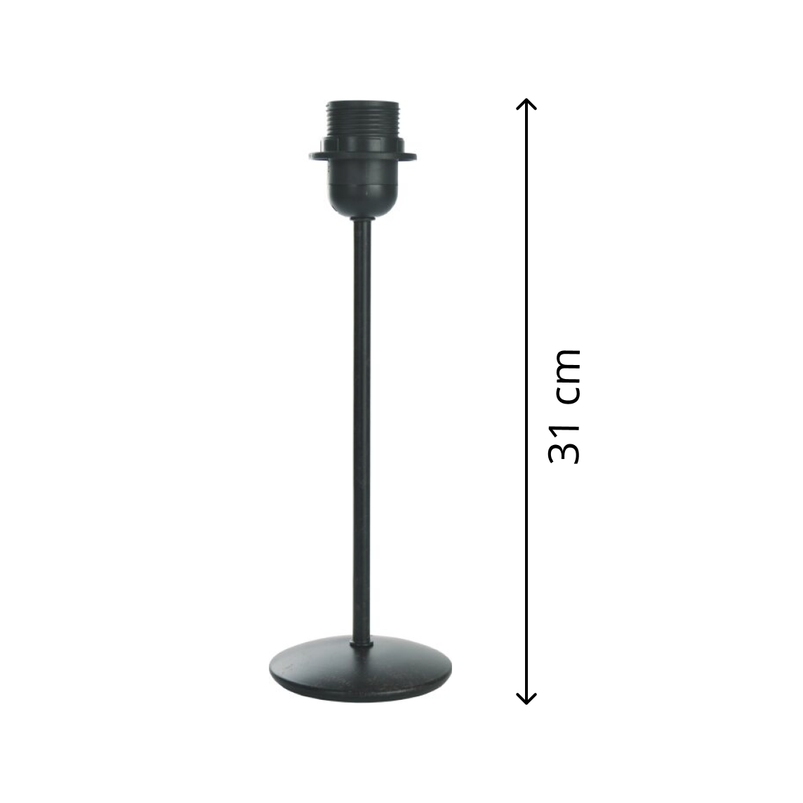Base de lampe en métal rouillé - 31 cm avec douille E27 – Ton chaud avec caractère