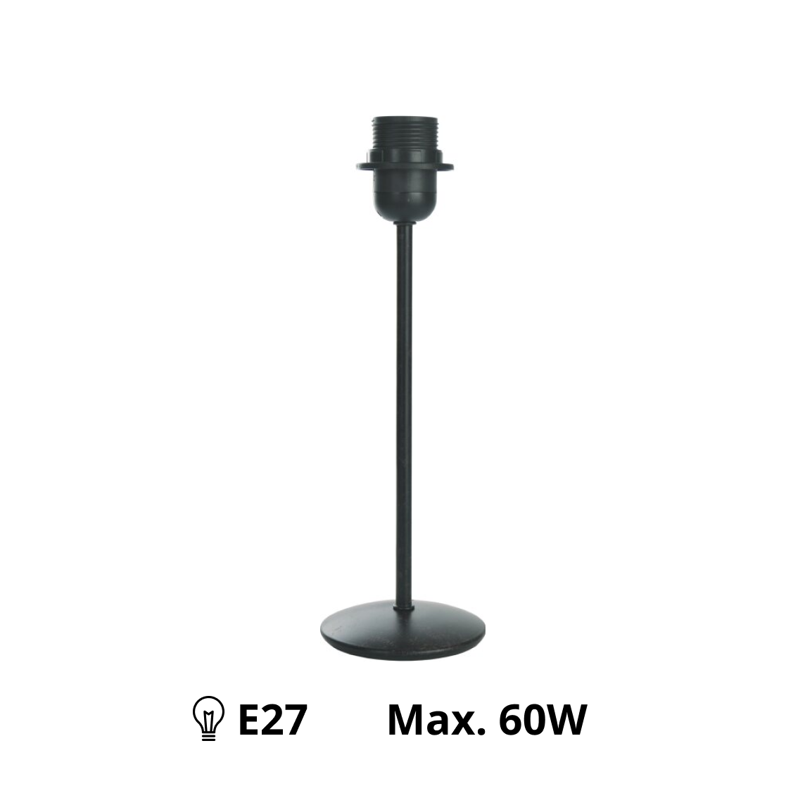 Base de lampe en métal rouillé - 31 cm avec douille E27 – Ton chaud avec caractère