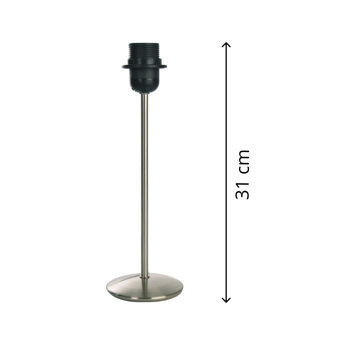 Base Lampada in Metallo Vari in Ferro Spazzolato - 31 cm con Attacco E27 – Elegante e Moderna