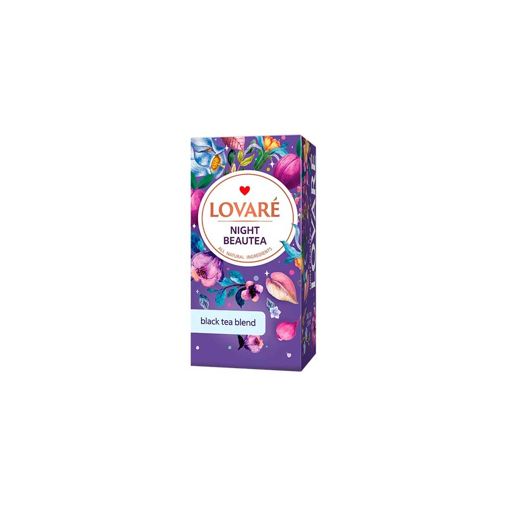 LOVARÉ Night Beautea 48g (24 sáčků, černý čaj)
