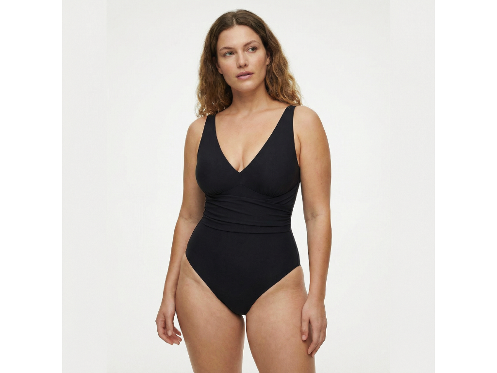 Shaping One-Piece Swimsuit in Classic Cut, BLACK Size: XXL