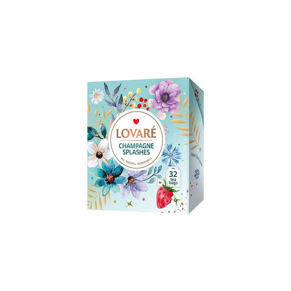 LOVARÉ Champagne Splashes 64g (32 bags, black and green tea)