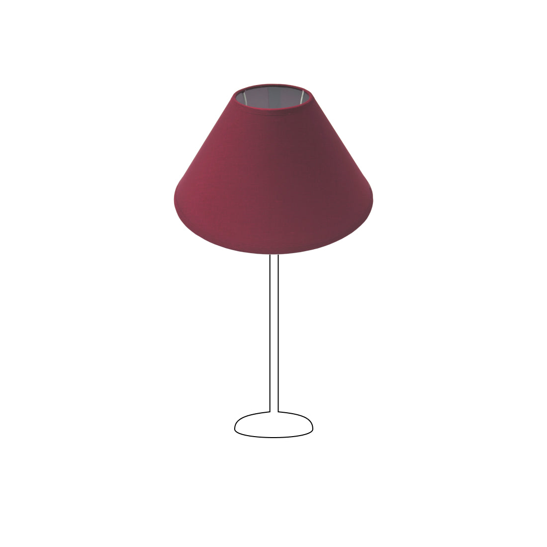 Various Lampshade Roof – Cotton - Red - Ø25 cm
