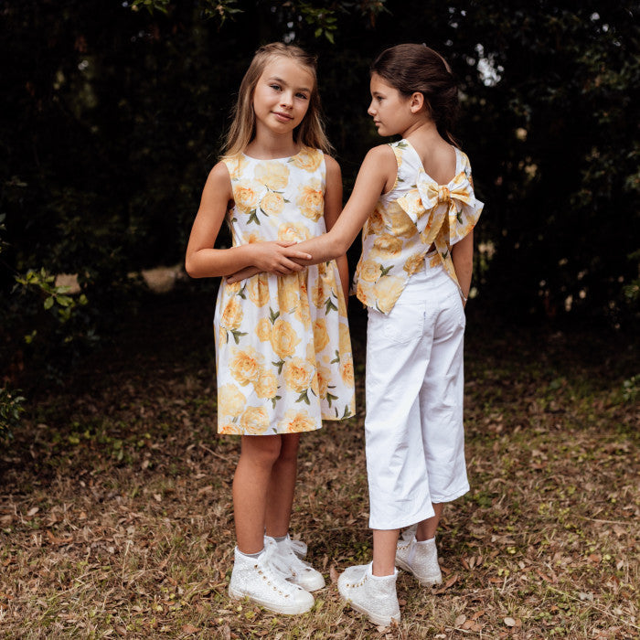 WHITE WIDE-LEG DENIM JEANS