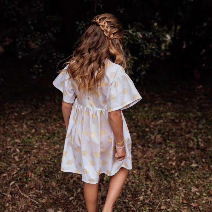 YELLOW POLKA DOT DRESS