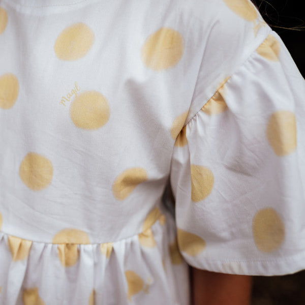 YELLOW POLKA DOT DRESS
