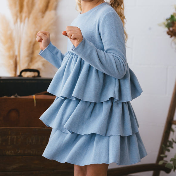 MILANO STITCH DRESS WITH RUFFLES