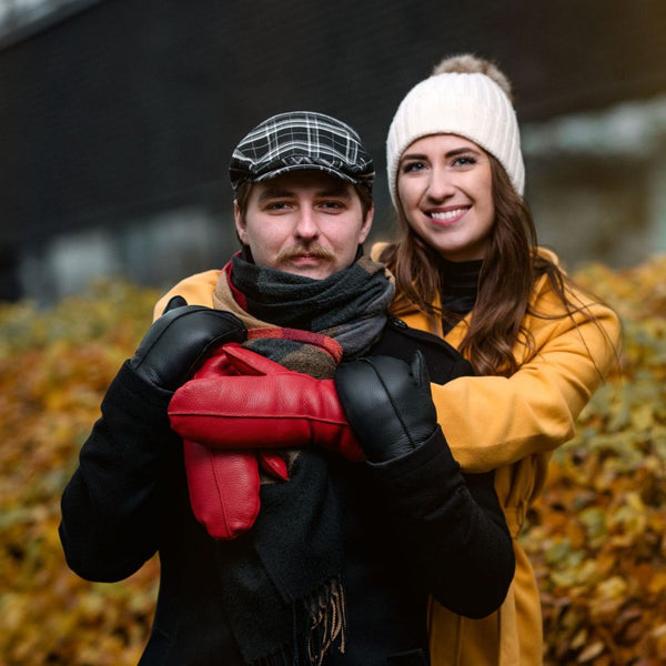 Leather Mittens with Sheepskin