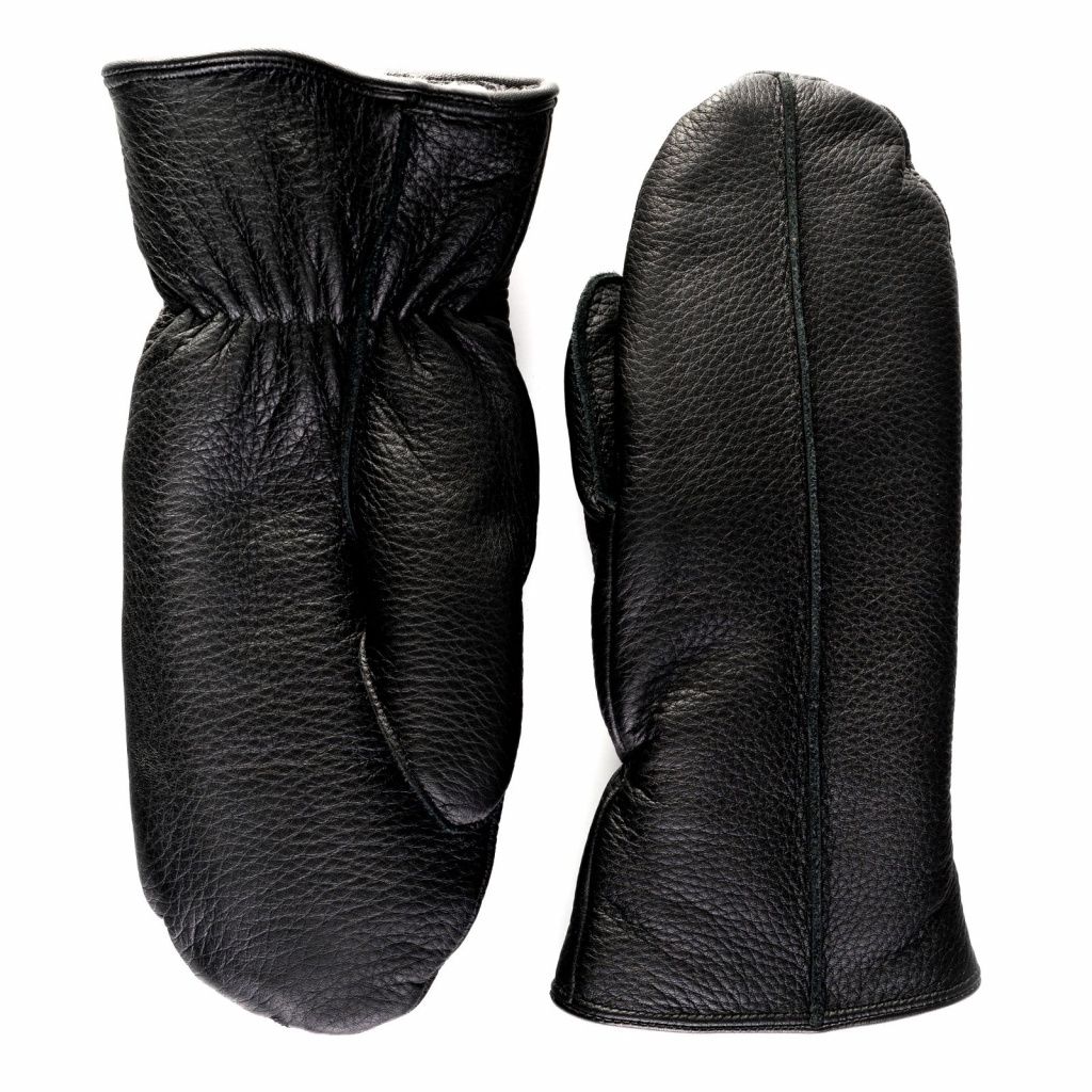 Leather Mittens with Sheepskin