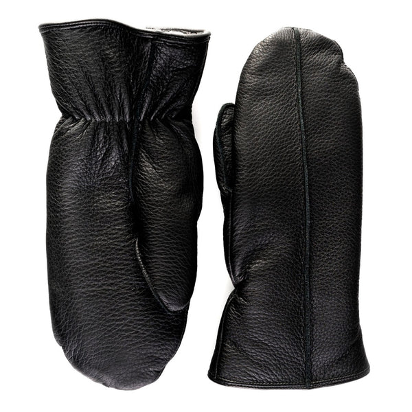 Leather Mittens with Sheepskin