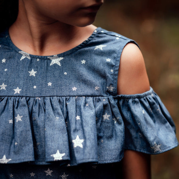 DENIM STAR ONESIE