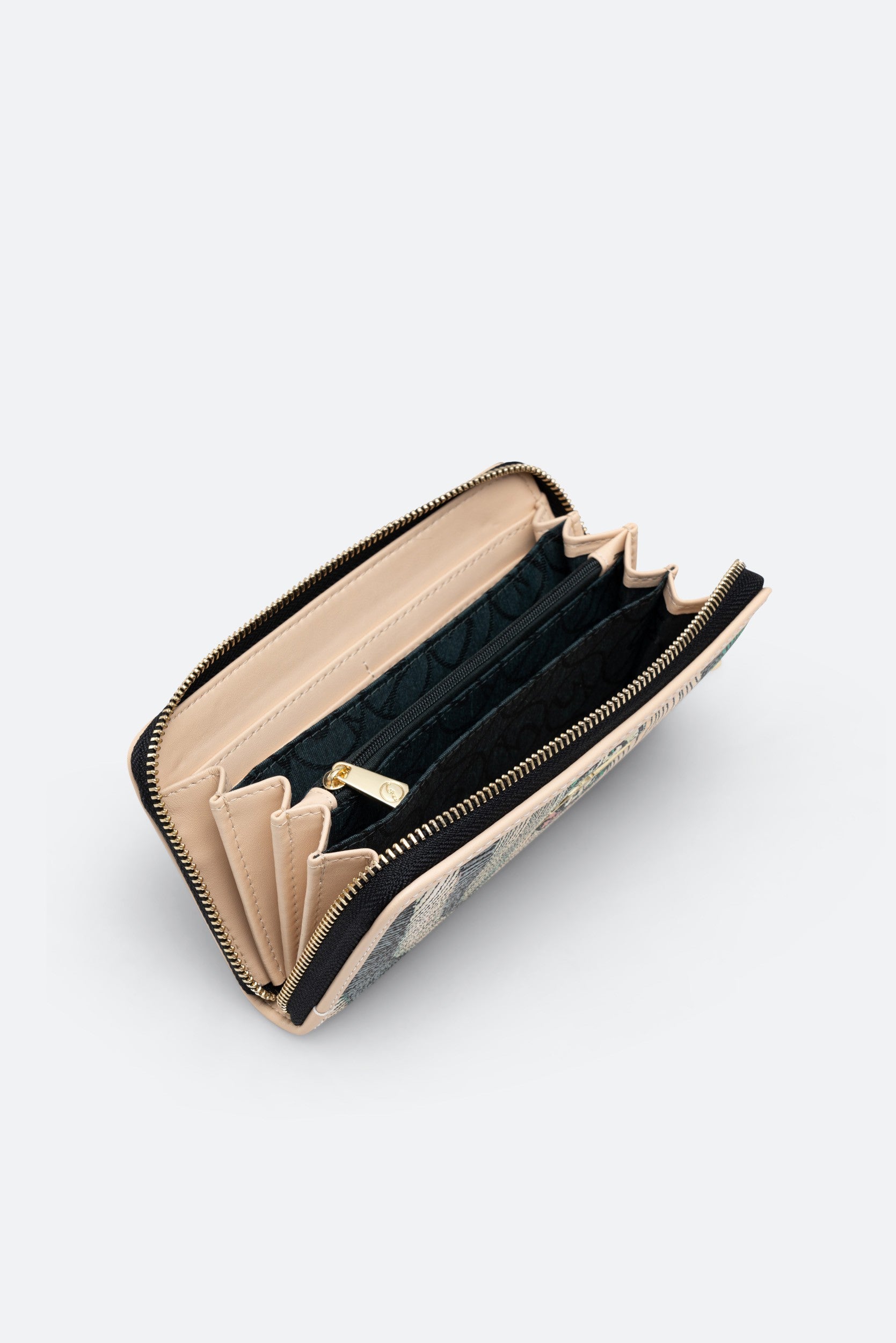 Beige Planetarium Zip Wallet
