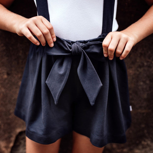 SHORTS IN PUNTO MILANO CON BRETELLE