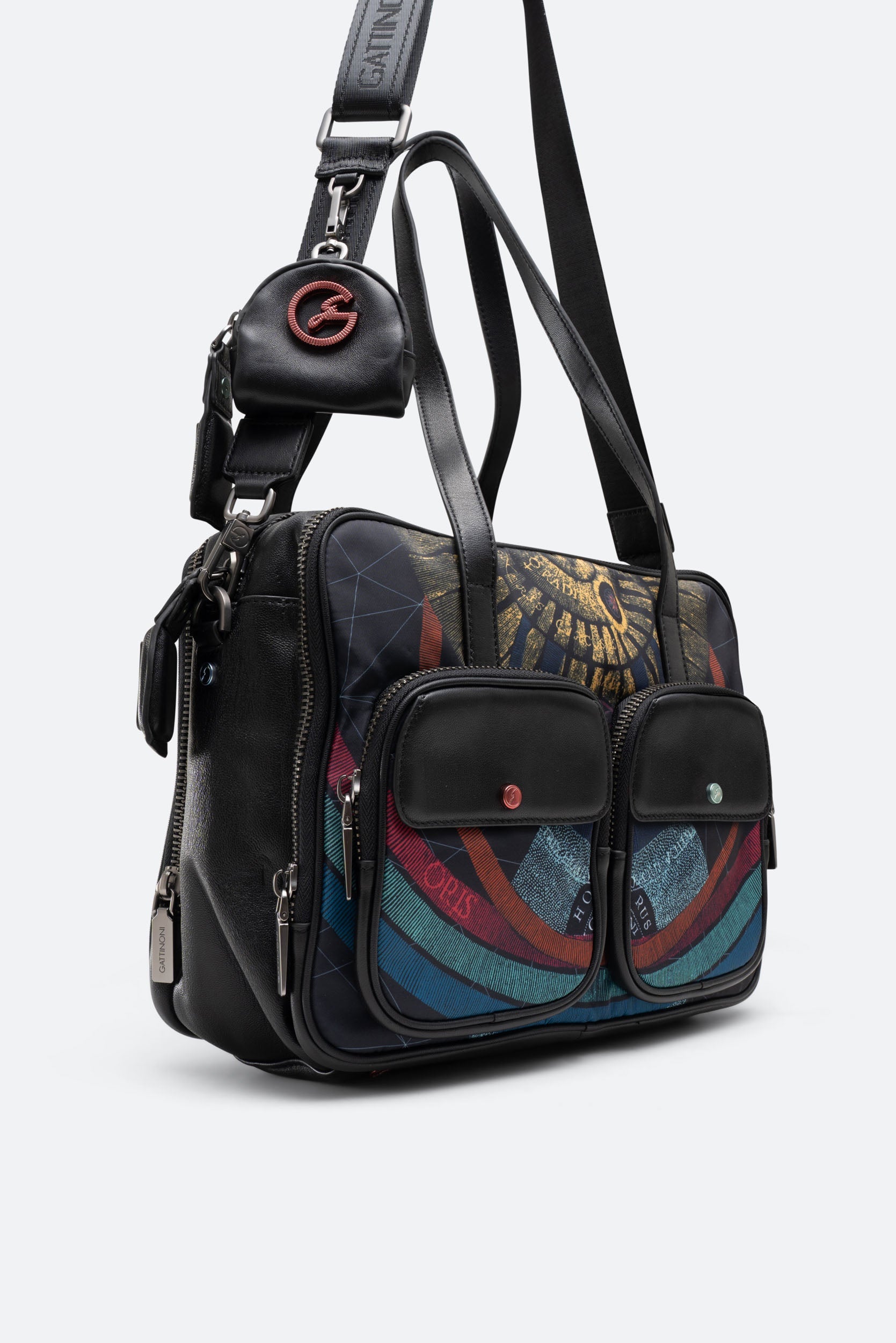 Bag with double front pocket