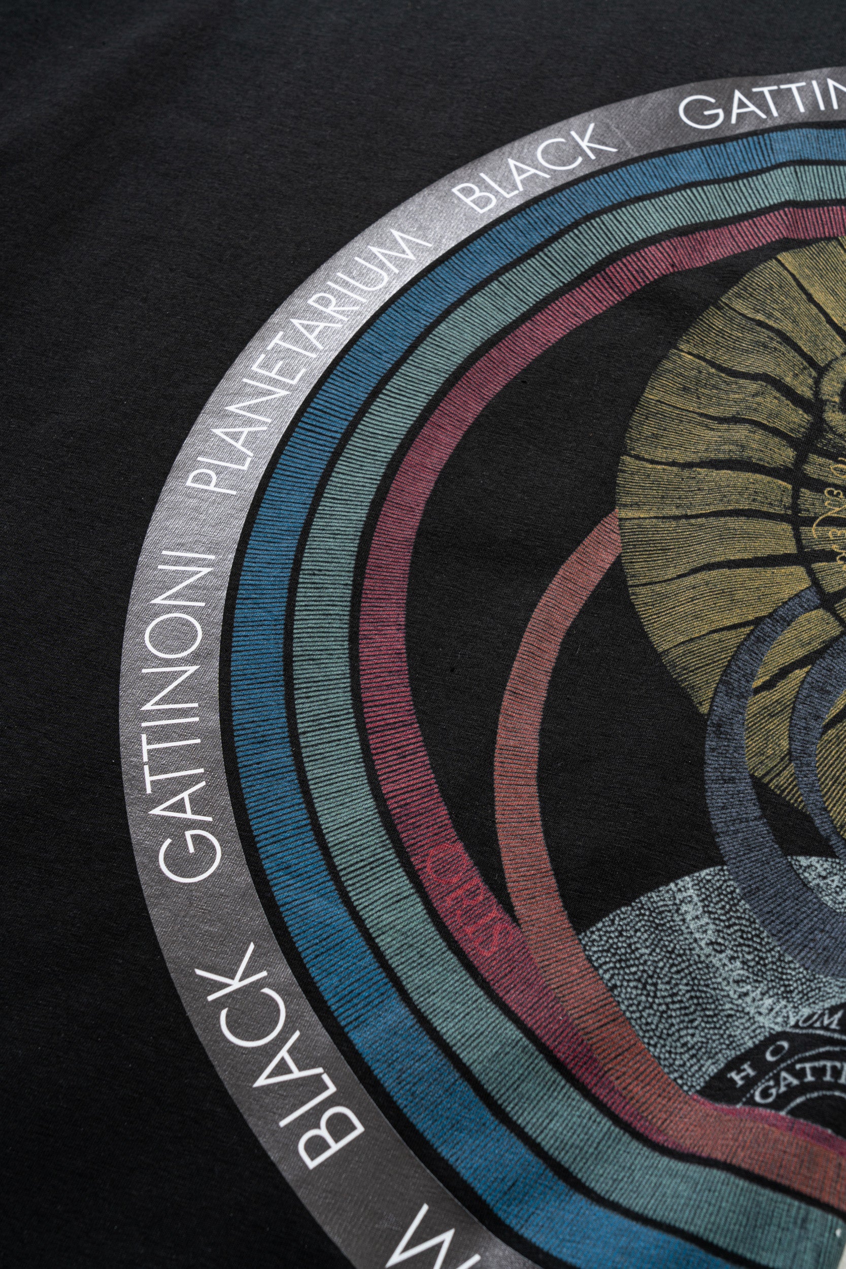 T-shirt logo cercle Planetarium Noir