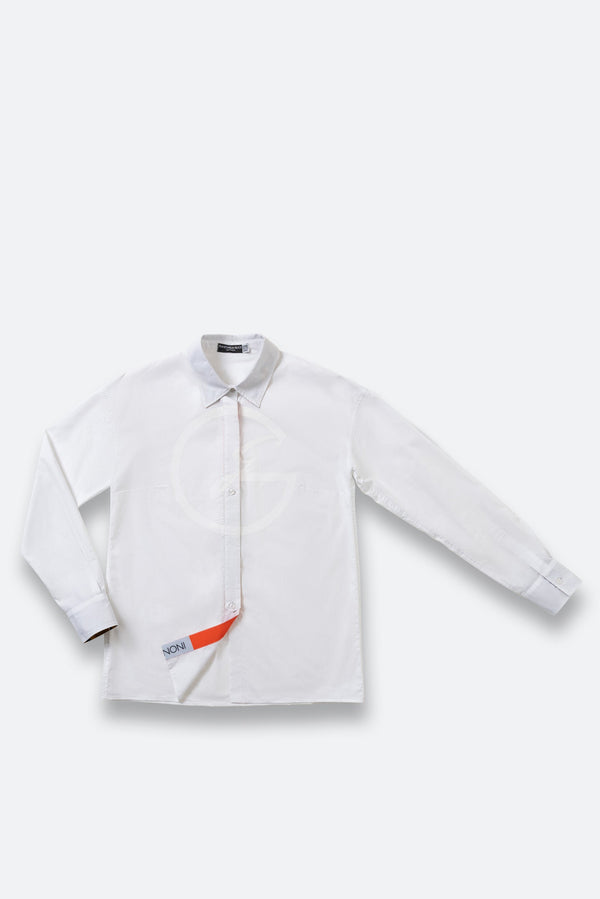 Chemise en popeline blanche