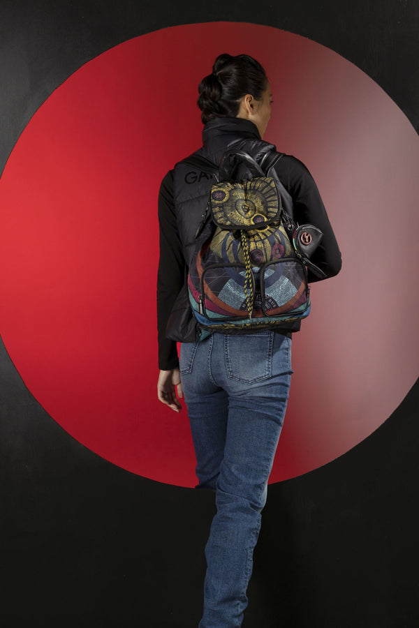 Planetarium Black Drawstring Backpack