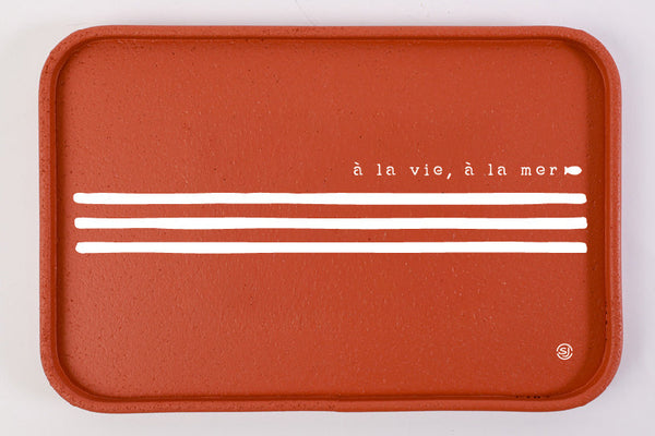 Cork tray 20x30cm sailor stripe