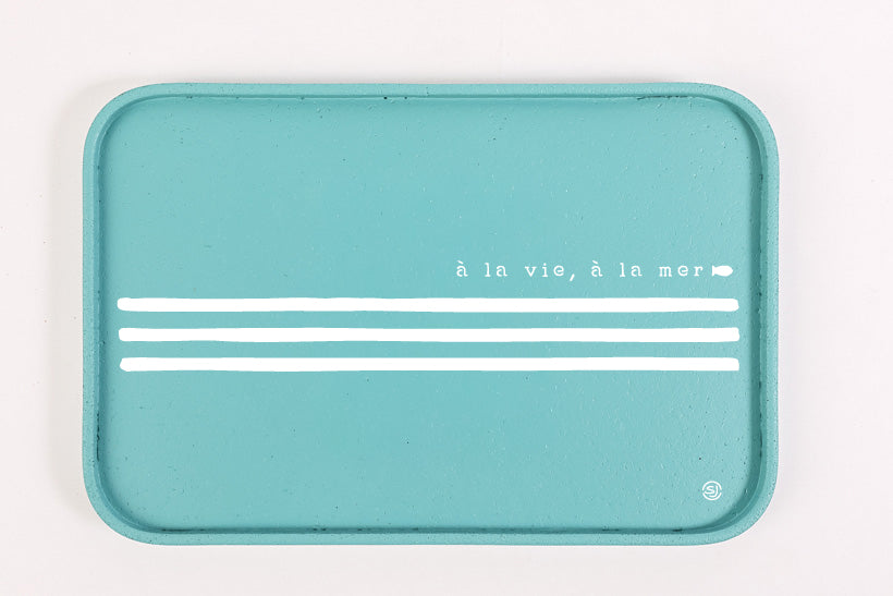 Cork tray 20x30cm sailor stripe