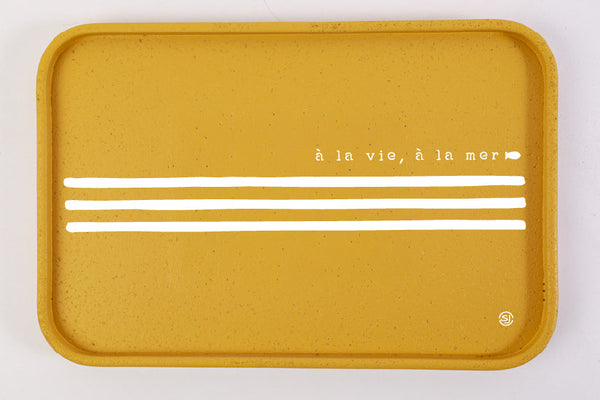 Cork tray 20x30cm sailor stripe