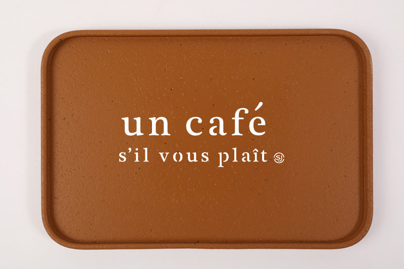 Cork tray 20x30cm one coffee please