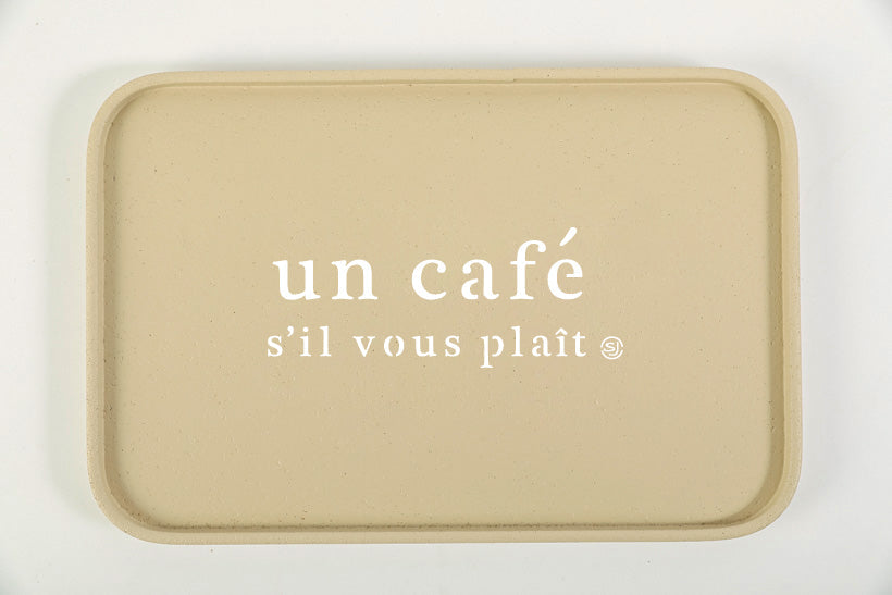 Cork tray 20x30cm one coffee please
