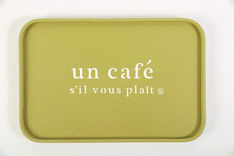 Cork tray 20x30cm one coffee please