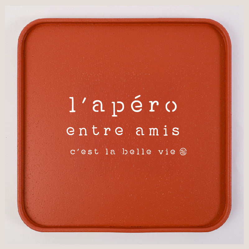 Cork tray 30x30cm for drinks with friends