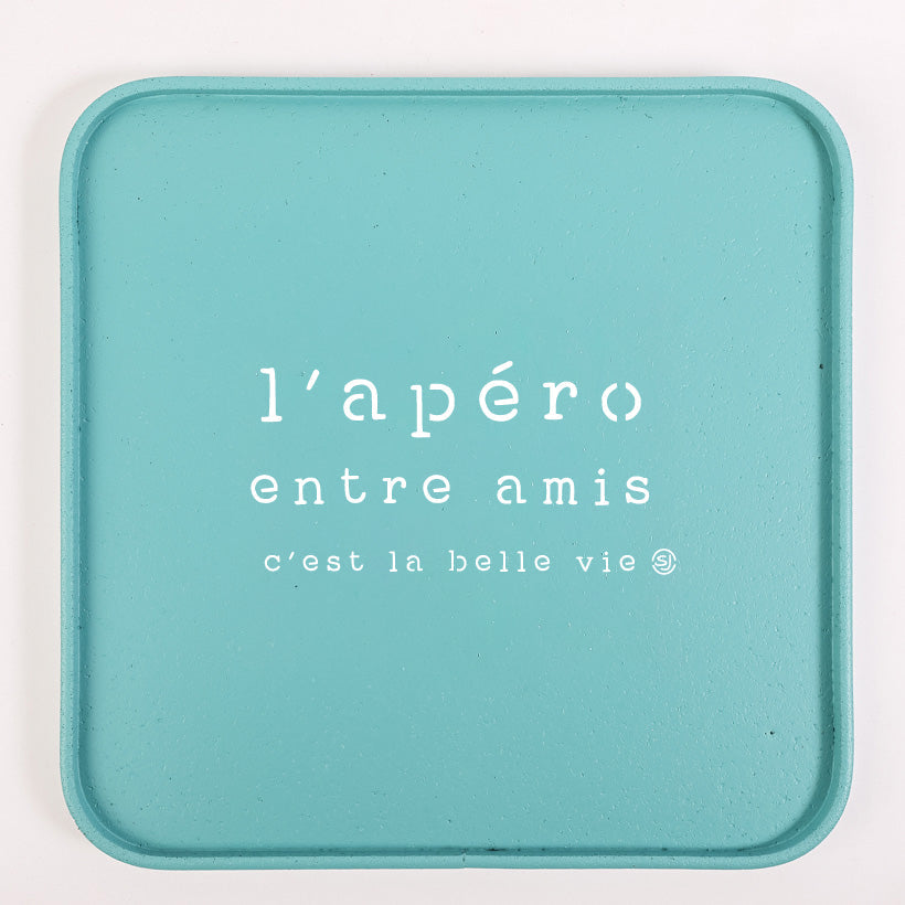 Cork tray 30x30cm for drinks with friends