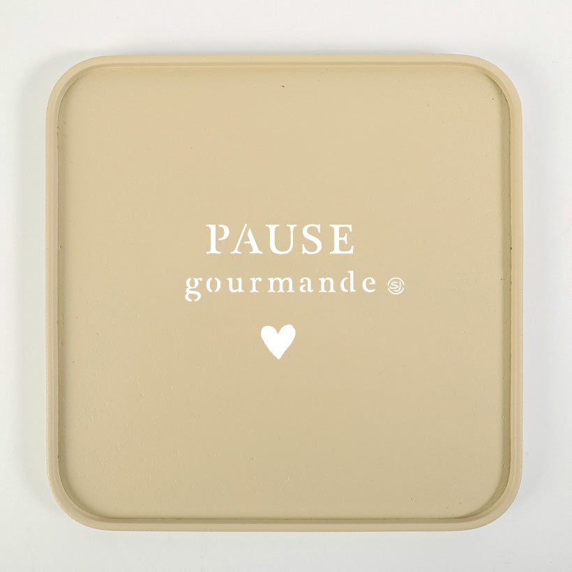 Cork tray 30x30cm gourmet break