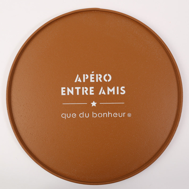 Round Cork Tray for Drinks with Friends