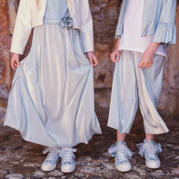 LONG DRESS PLEATED SKIRT