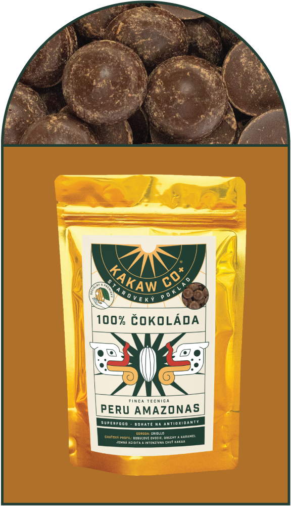 100% Čokoláda z jediné oblasti Peru Hmotnost: 750g
