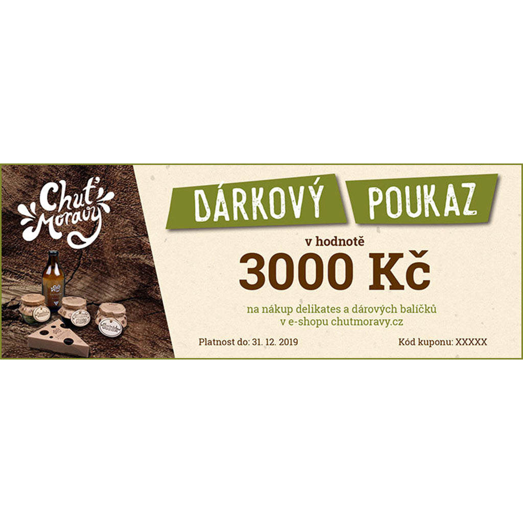 Gift voucher 3000,- CZK