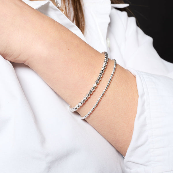 Rhodium-plated silver bracelet ref. LC11