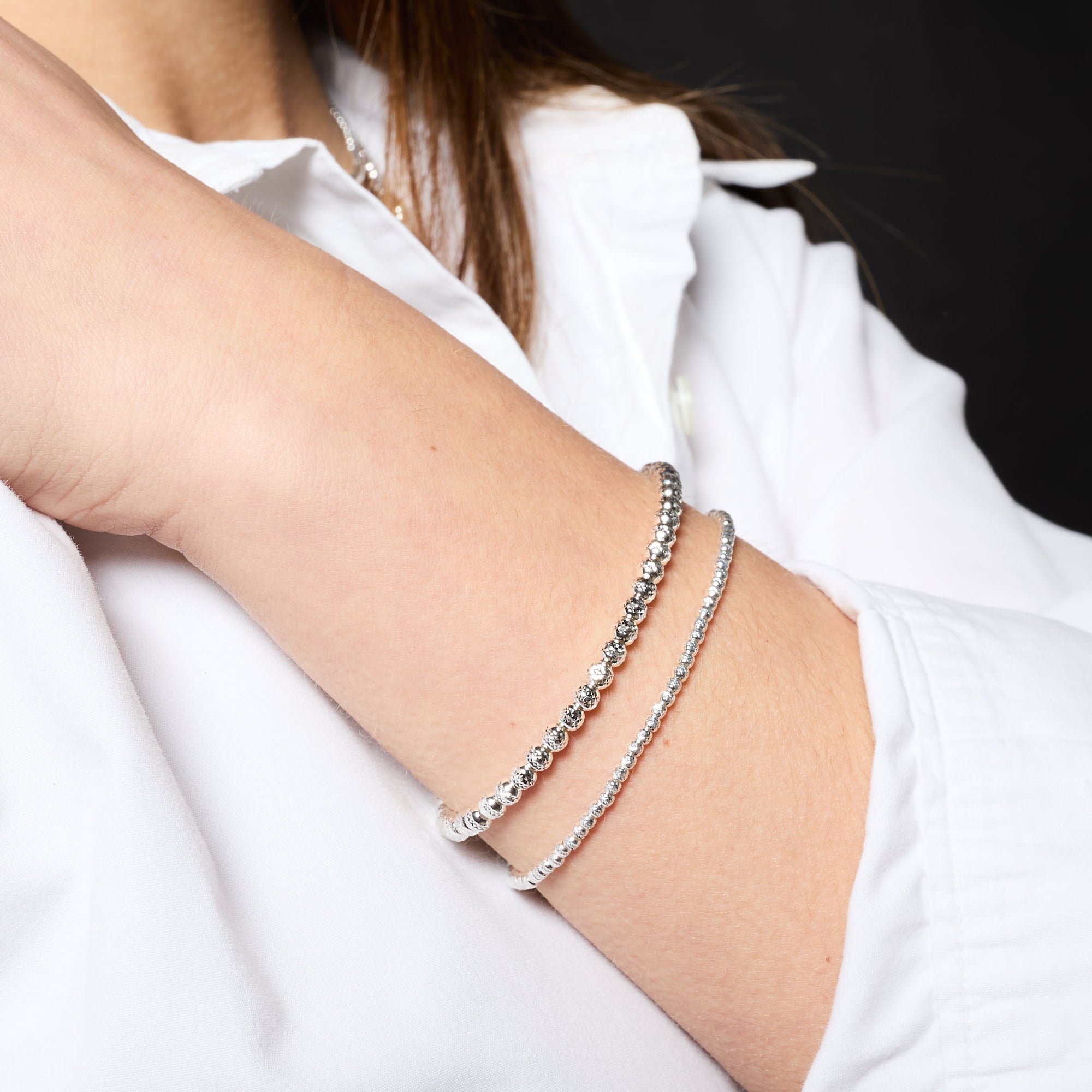 Natural silver bracelet ref. LC13