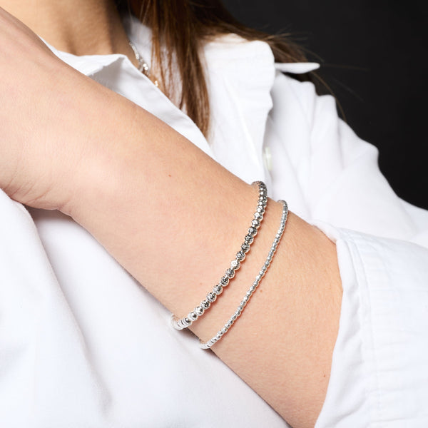 Natural silver bracelet ref. LC13