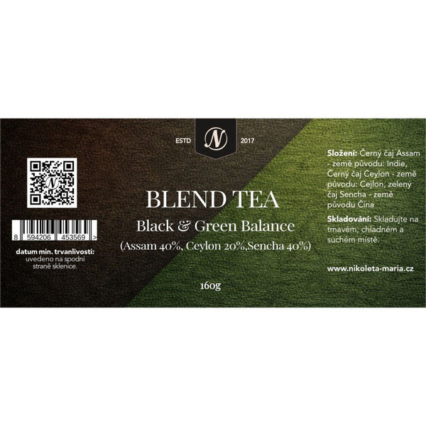 Tea Blend – Black & Green Balance (Assam / Ceylon / Sencha) 160g