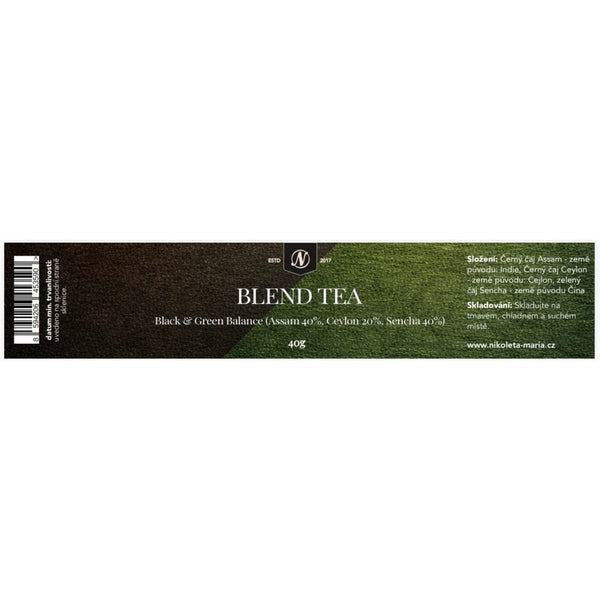 Tea Blend – Black & Green Balance (Assam / Ceylon / Sencha) 40g