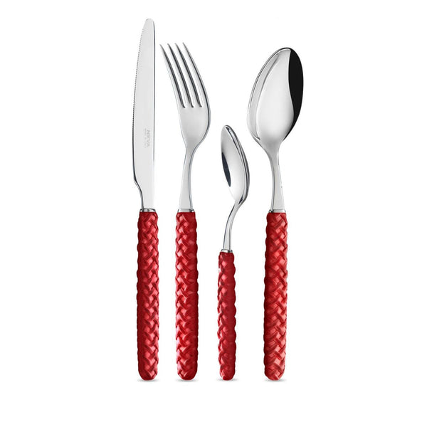 Set di 24 Pezzi - Intreccio Rosso LD14202C
