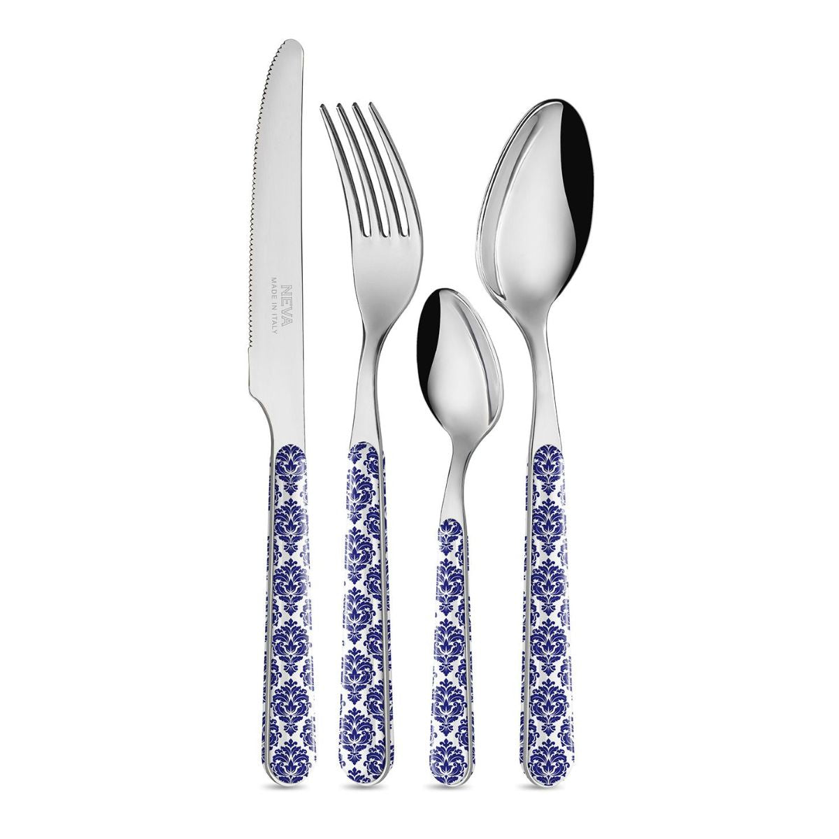 24 Piece Set - Damask Blue BD14041BW