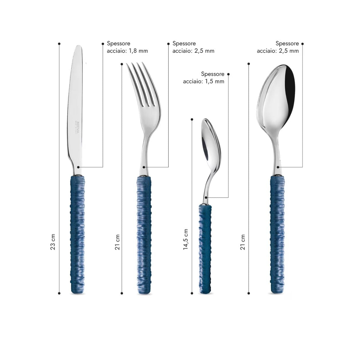 24 Piece Set - Avio Blue Rattan LD14306C