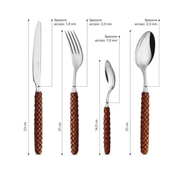 Set of 24 pieces - Leather Weave LD14200C - Neva