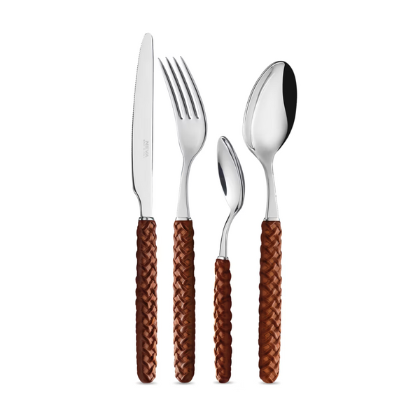 24-Piece Set - Leather Weave LD14200C