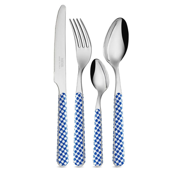 24 Piece Set - Blue Houndstooth BD14016B