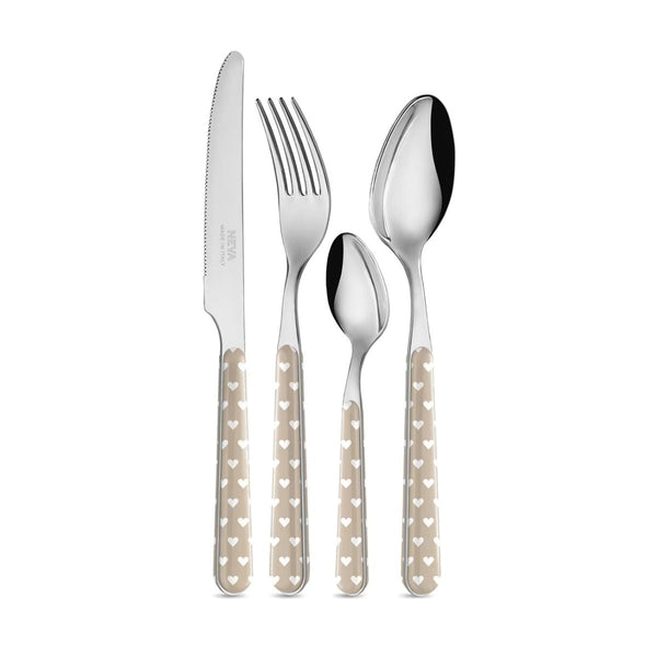 Set 24 pezzi - Cuoricini Tortora BD14060PTL