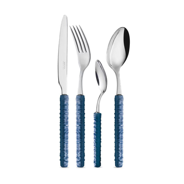24 Piece Set - Avio Blue Rattan LD14306C